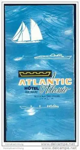 Alassio 70er Jahre - Atlantic Hotel sul mare - Faltblatt mit 13 Abbildungen