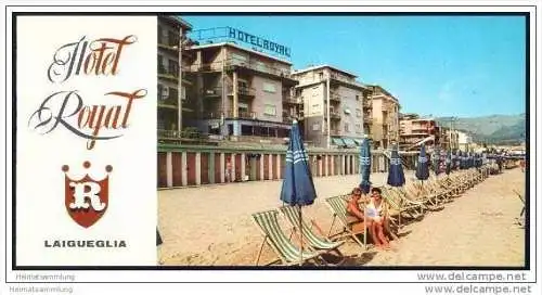 Laigueglia 70er Jahre - Hotel Royal - 8 Seiten mit 9 Abbildungen