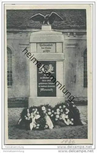 Oberkrämer-Marwitz - Gefallenen-Denkmal noch mit Adler