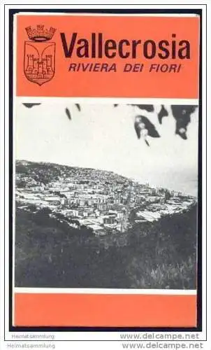 Vallecrosia 1976 - Faltblatt mit 17 Abbildungen - Ortsplan