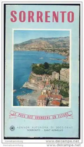 Sorrento 1958 - Faltblatt mit 8 Abbildungen - in französischer Sprache