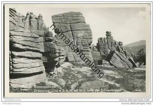 Riesengebirge - Dreisteine - Schneekoppe - Foto-AK