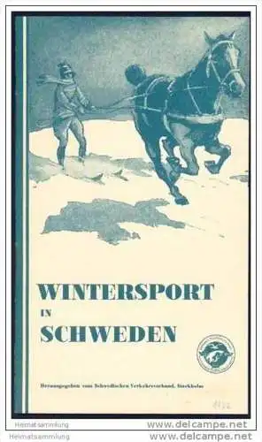 Wintersport in Schweden 1932 - 24 Seiten mit 17 Abbildungen