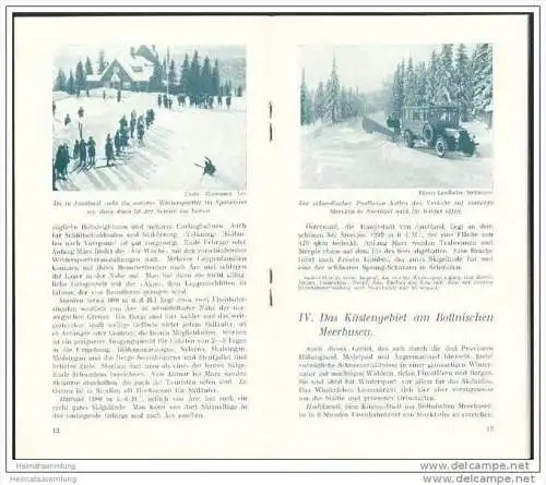 Wintersport in Schweden 1932 - 24 Seiten mit 17 Abbildungen