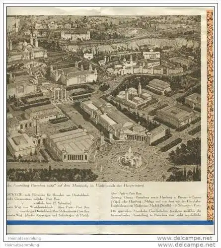 Spanien - Barcelona 1929 - Faltblatt mit 14 Abbildungen