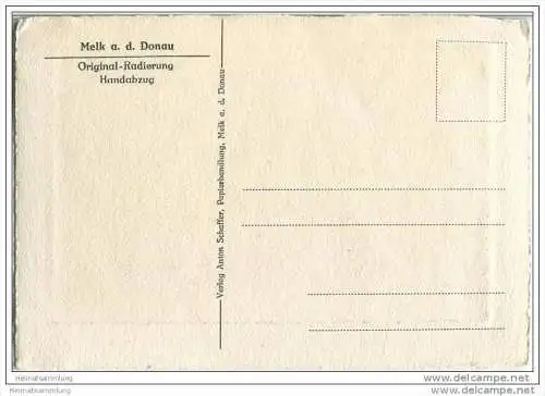 Melk a. d. Donau - C. Sigl - Original-Radierung Handabzug