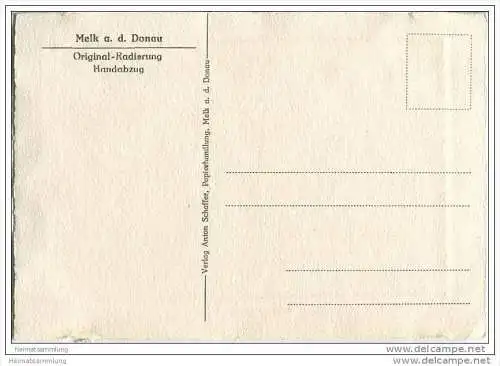 Melk a. d. Donau - C. Sigl - Original-Radierung Handabzug