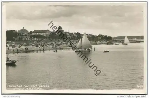Niendorf - Strand - Foto-AK - Verlag Geyer &amp; Co. Breslau - Rückseite beschrieben 1943
