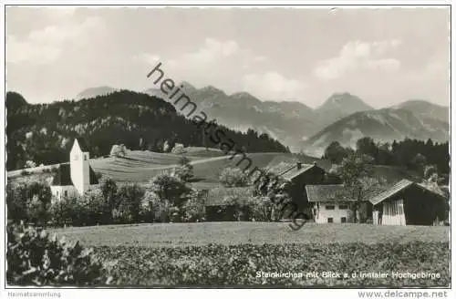 Samerberg - Steinkirchen mit Blick auf das Inntaler Hochgebirge - Foto-AK - Verlag J. Maier Frasdorf gel. 1963