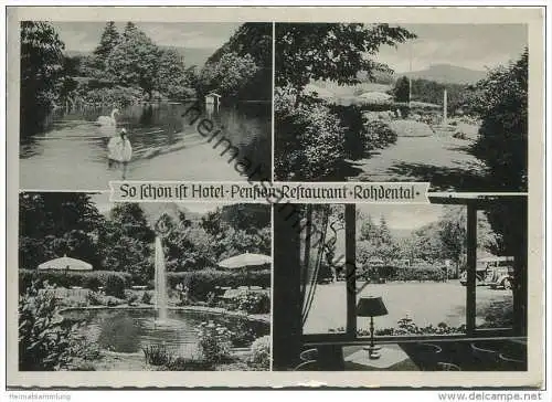 Rhodental über Rinteln - Hotel Pension Restaurant Rohdental Besitzer L. Kallmeyer - AK Grossformat gel. 1937