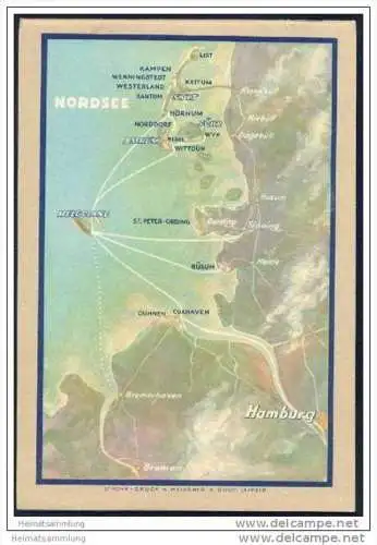 Nordsee - Dich ruft das deutsche Meer 1932 - 32 Seiten mit 16 Abbildungen u. a. Helgoland Turbinenschnelldampfer