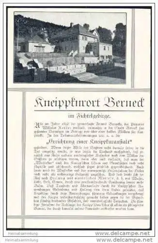 Kneippkurort Berneck im Fichtelgebirge 30er Jahre - Faltblatt mit 4 Abbildungen