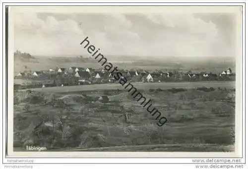 Rosenfeld - Täbingen - Foto-AK - Posthilsstellenstempel über Balingen
