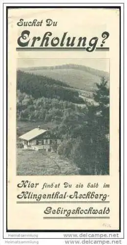 Klingenthal-Aschberg - Faltblatt mit 7 Abbildungen