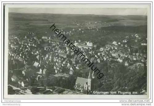 Göppingen - vom Flugzeug aus - Foto-AK
