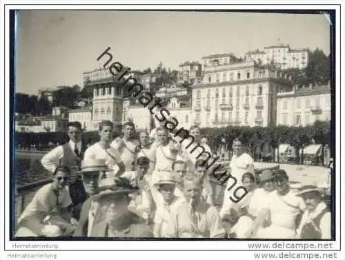 Schweiz - Tessin - Lugano 1927 Fides - auf dem Schiff - Foto 6cm x 8,5cm