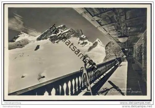 Jungfraujoch - Berghausgalerie mit Jungfrau - Foto-AK - Wehrliverlag Kilchberg (G22592y)