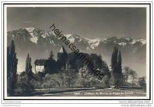 Chateau de Blonay et Alpes de Savoie - Foto-AK