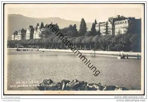 Geneve - Quai Wilson et Palais des Nations - Foto-AK