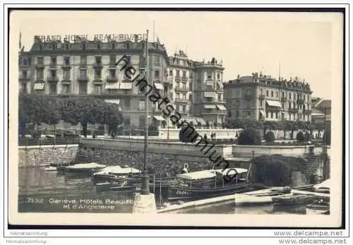 Genève-Genf - Hotels Beau-Rivage et d'Angleterre - Foto-AK