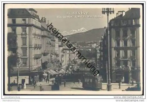 Geneve - Rue du Mont Blanc - Schweizerhof - Foto-AK