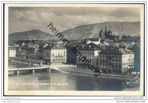 Geneve - le Rhone et le Saleve - Fiala &amp; Cie. - Maison de Blanc - Foto-AK