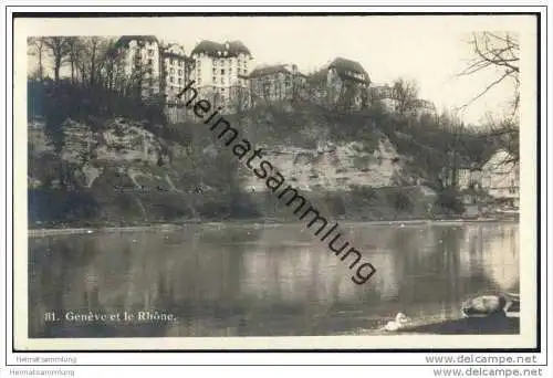 Geneve et le Rhone - Foto-AK