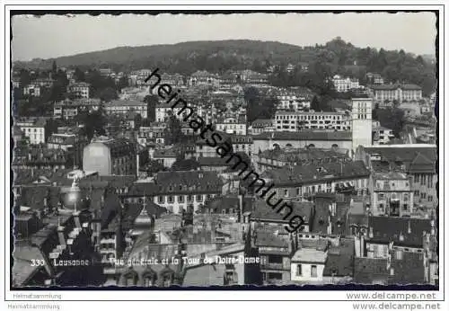 Lausanne - vue generale et la Tour de Notre-Dame - Foto-AK