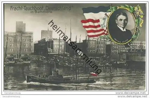 Fracht-Tauchboot Deutschland in Baltimore - Kapitän König
