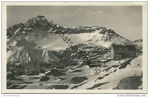 Duisburgerhütte in der Sonnblickgruppe - Hohe Tauern - Foto-AK - Verlag Franz Schilcher Klagenfurt - Rückseite beschrieb