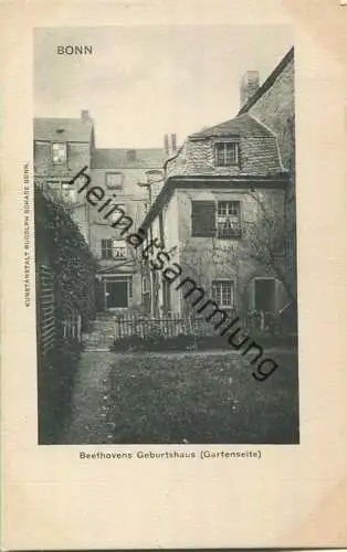Bonn - Beethovens Geburtshaus - Gartenseite - Verlag Rudolph Schade Bonn