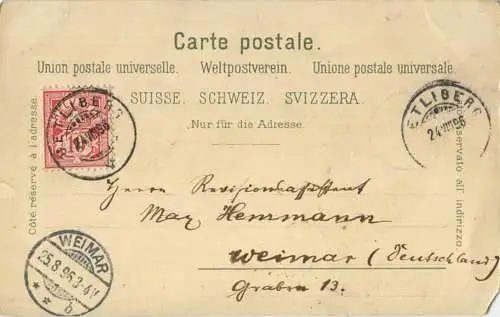 Gruss vom Uetliberg - Verlag Carl Künzli Zürich - gel. 1896