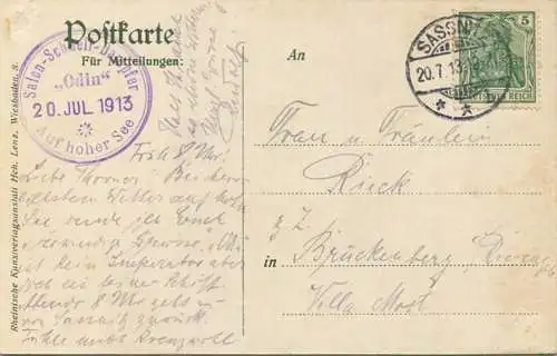 Insel Rügen - Wissower Klinken - Verlag Hch. Lenz Wiesbaden gel. 1913