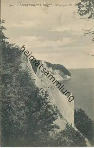 Stubbenkammer auf Rügen - Wissower Klinken - Verlag Trau & Schwab Dresden gel. 1912