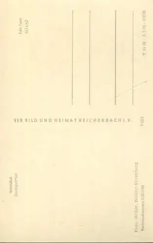 Stendal - Domportal - Foto-AK - Verlag VEB Bild und Heimat Reichenbach