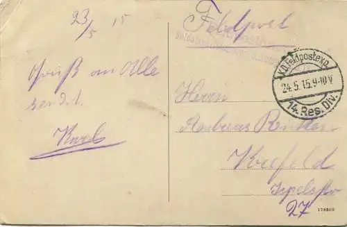 Chevreux bei Caronne 1915 - Feldpost - gel. 1915