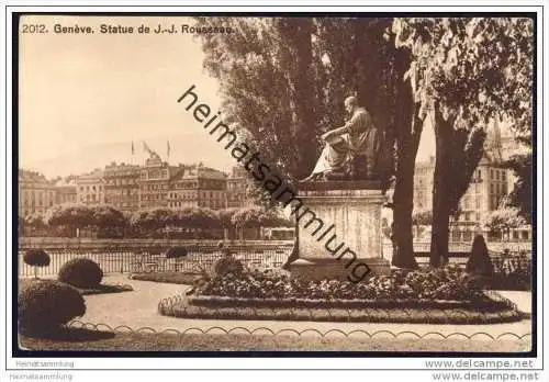 Geneve - Statue de J.-J. Rousseau