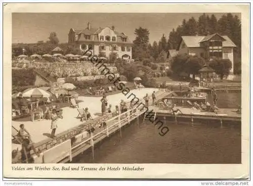 Velden am Wörther See - Bad und Terrasse des Hotels Mösslacher - AK-Grossformat - Verlag Anne-Liese Stelzer Velden