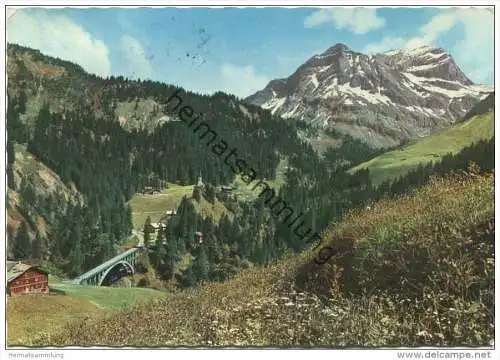 Schröcken - Hochtannbergstrasse mit Juppenspitze - AK Grossformat - Verlag Risch-Lau Bregenz gel. 1964