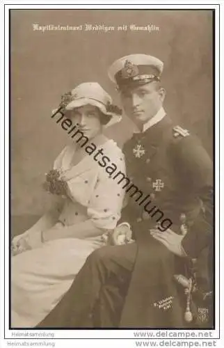 Kapitänleutnant Weddigen mit Gemahlin