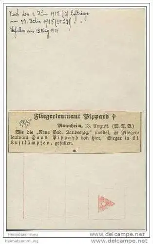Leutnant Pippart - Kampf-Flieger  - Verlag W. Sanke Berlin