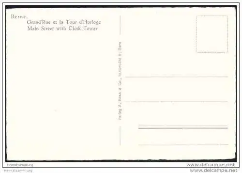 Bern - Kramgasse mit Zeitglockenturm - Foto-AK