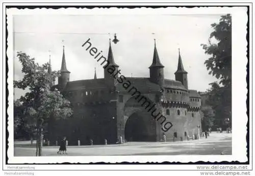 Krakau - Barbakan - Foto-AK Handabzug