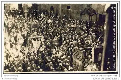 Graz - Sängerbundesfest 1928 - Reichsdeutsche Sänger im Landhaushof - Foto-AK