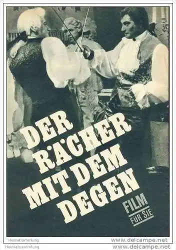 FILM FÜR SIE - Progress-Filmprogramm 11/68 - Der Rächer mit dem Degen