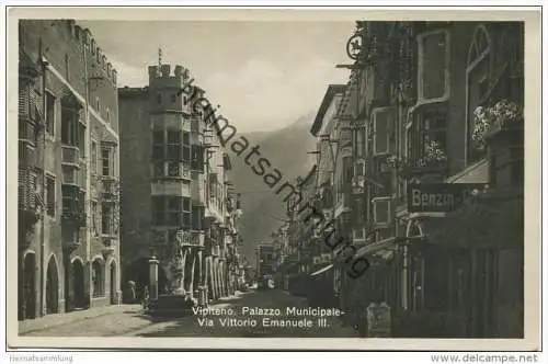 Vipiteno - Palazzo Municipale - Via Vittorio Emanuele III - Foto-AK Vera Photogaphia - Edizione B. Lehrburger Nürnberg