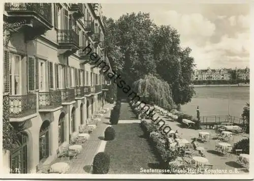 Konstanz am Bodensee- Insel Hotel Seeterrasse - Foto-AK Grossformat