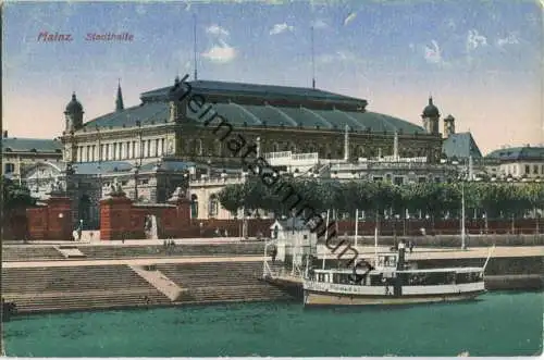 Mainz - Stadthalle - Fahrgastschiff - Verlag Ottmar Zieher München