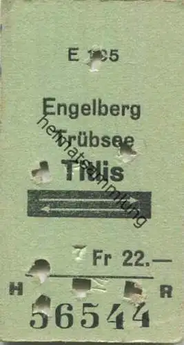 Schweiz - Engelberg Trübsee Titlis und zurück - Fahrkarte Fr. 22.-