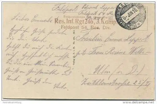 Schloss Hollebeke - Feldpost gel. 1916